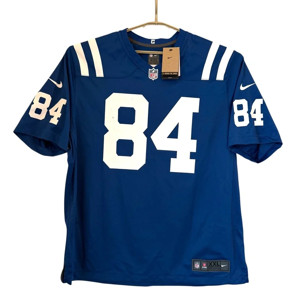 Nike NFL Indianapolis Colts Tyler Warren‎ 84 Jersey Mens XXL Blue White NEW READ